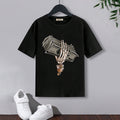 Boys Black Print Graphic Short Sleeves T-Shirt Tshirts Black 7-8 Y