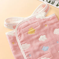 Baby Pink Cloud-Print Wearable Sleeping Vest Trending Accessories