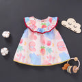 Girls Pink Printed Sleeveless A-Line Dress With Ruffle Details Casual Dresses Pink 1-2 Y