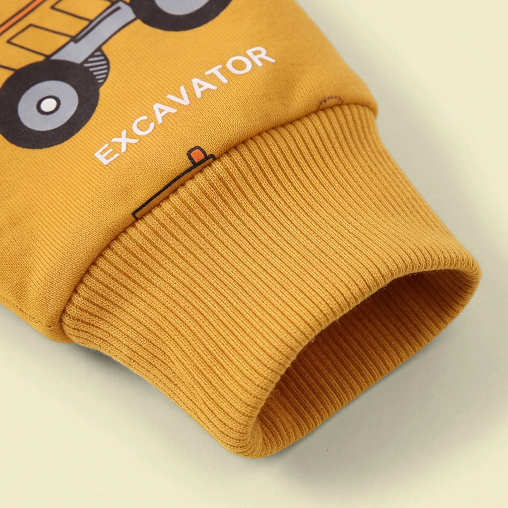 Boys Yellow Graphic Long Sleeve Sweatshirt Sweatshirts & Hoodies