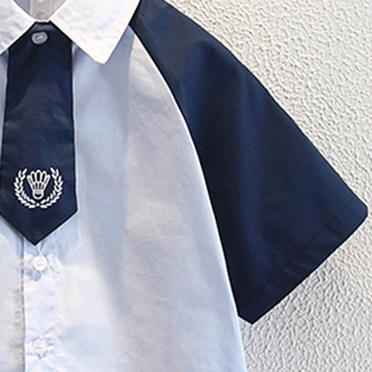 Boys Blue Colorblocked Short Sleeves Shit With Shorts Set Sets