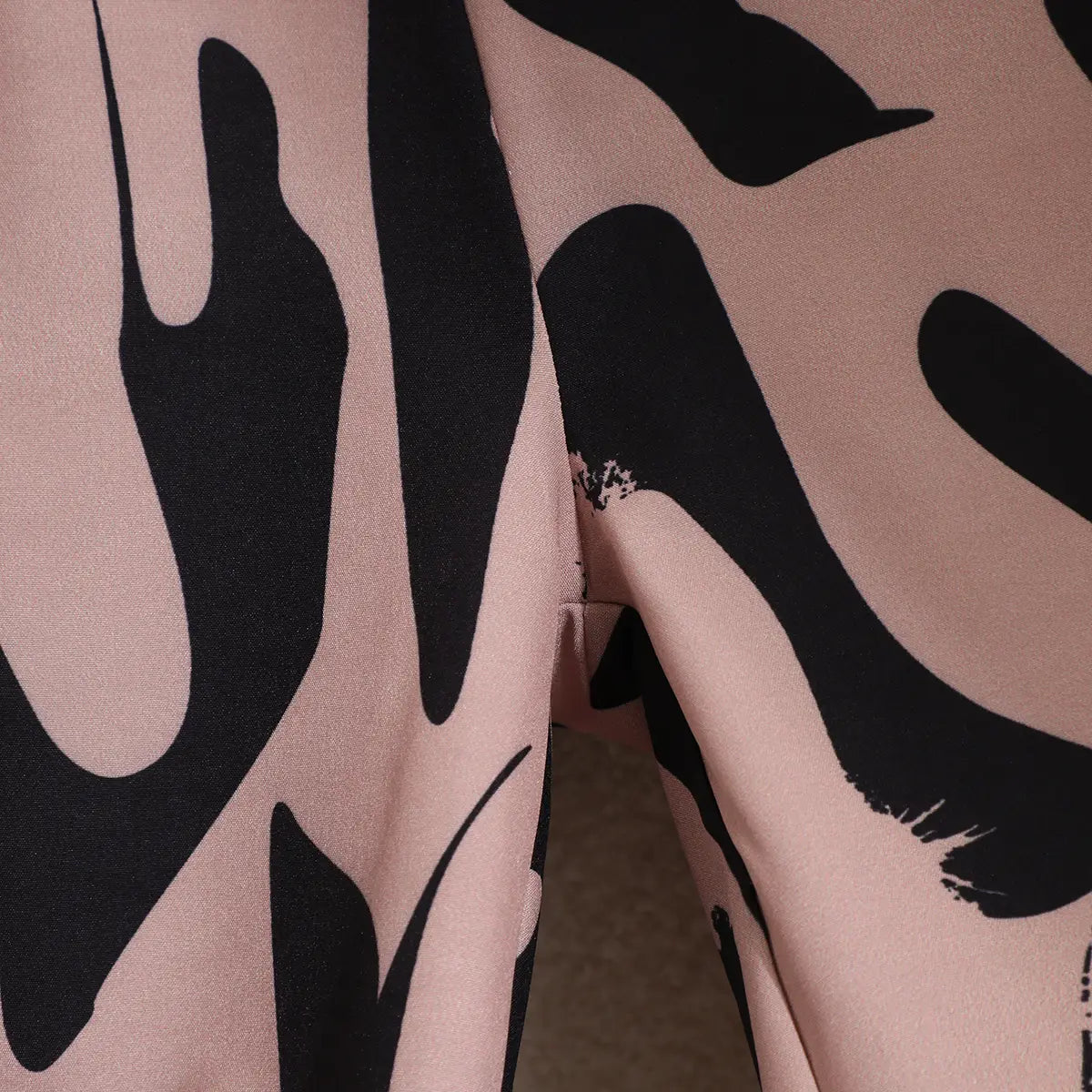 Girls Black Abstract Printed Sleeveless Jumpsuit Jumpsuits
