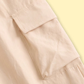Girls Beige Elasticated Waist Jogger Joggers