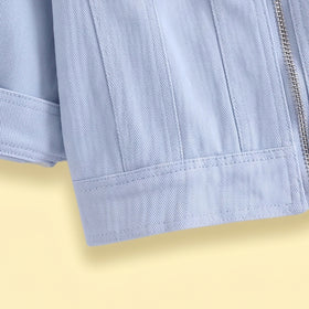 Boys Light Blue Zip-up Jacket & Pants With T-Shirt Sets Sets