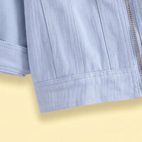 Boys Light Blue Zip-up Jacket & Pants With T-Shirt Sets Sets