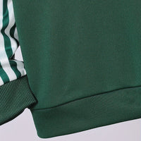 Boys Green Alphanumeric Printed Sweatshirt With Jogger Sets 2 pc. Sets