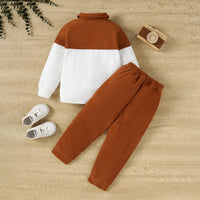 Boys Brown Corduroy Shirt With Pant Sets Sets