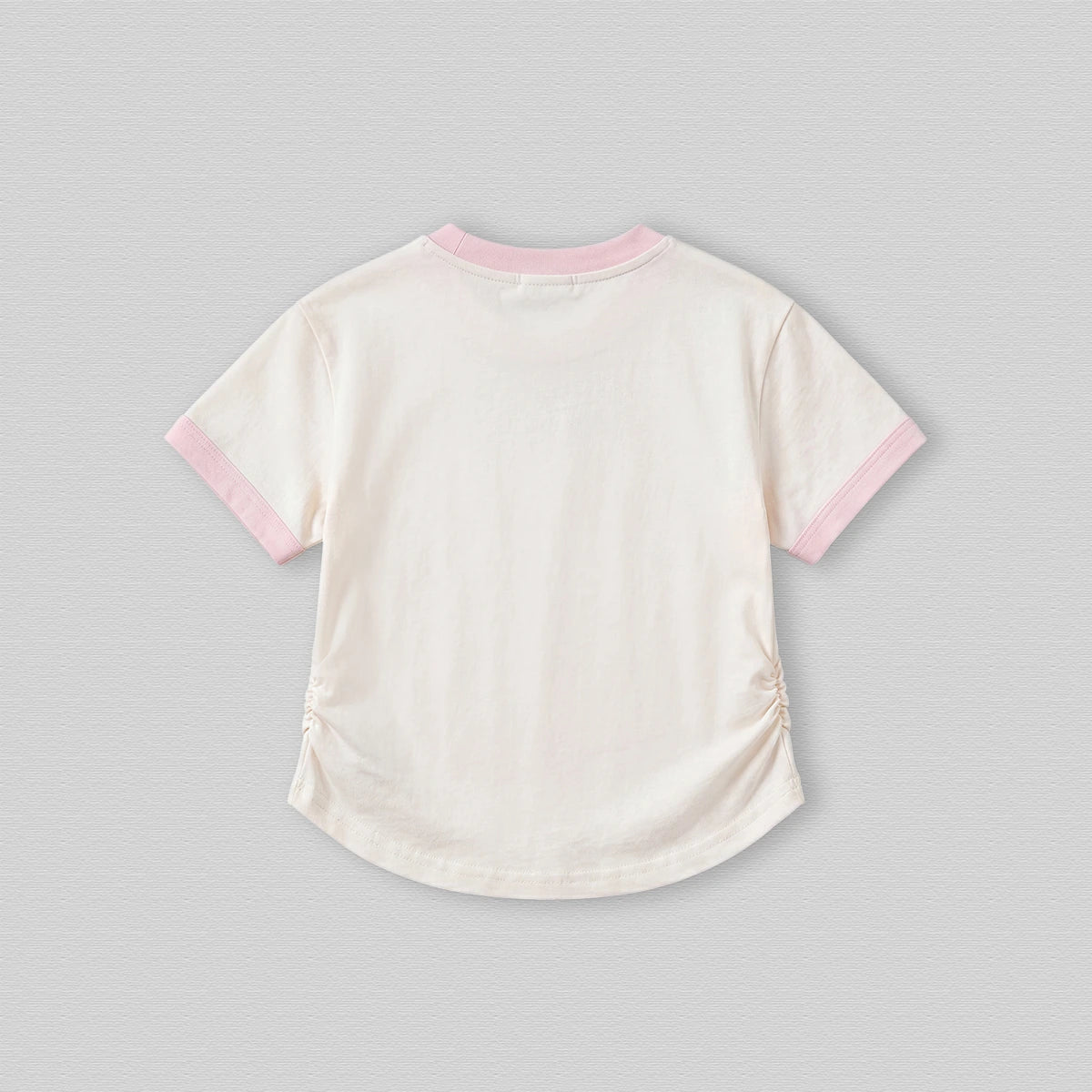 Girls Off White Short Sleeve Bunny Applique T-Shirt Tshirts
