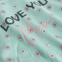 Girls Sea Green Floral Printed Top With Shorts Co-ord Sets Sets