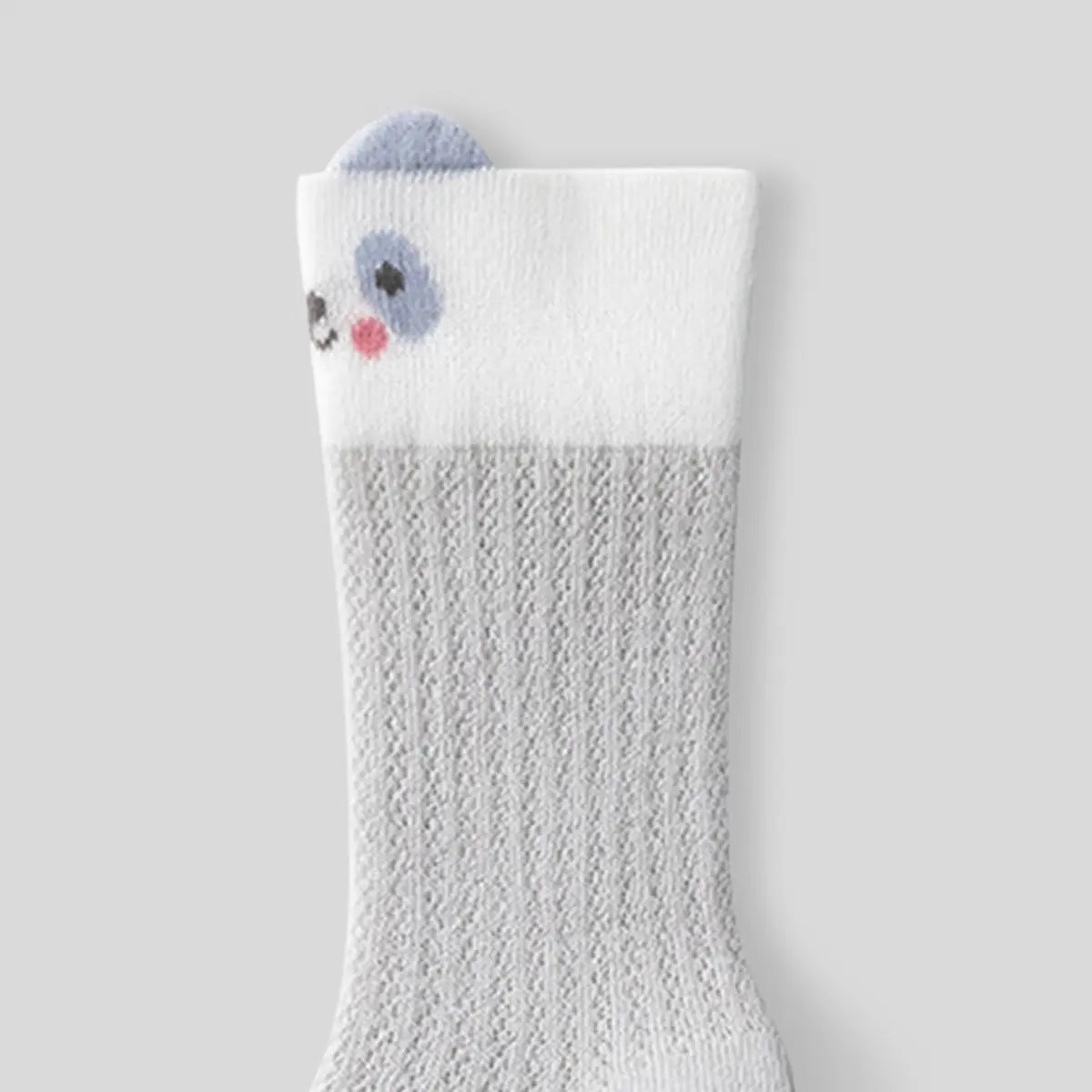Pack of 6 Girls Multicolor Animal Motif Calf Length Cotton Socks Socks