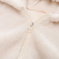 Girls Off White Fur Front Zipper Hooded Winter Jacket Coats & Jackets