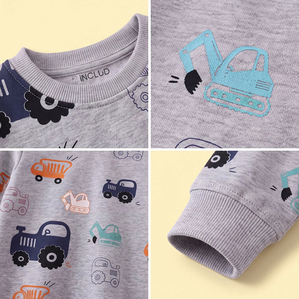 Boys Grey Round Neck Graphic Sweatshirt Sweatshirts & Hoodies
