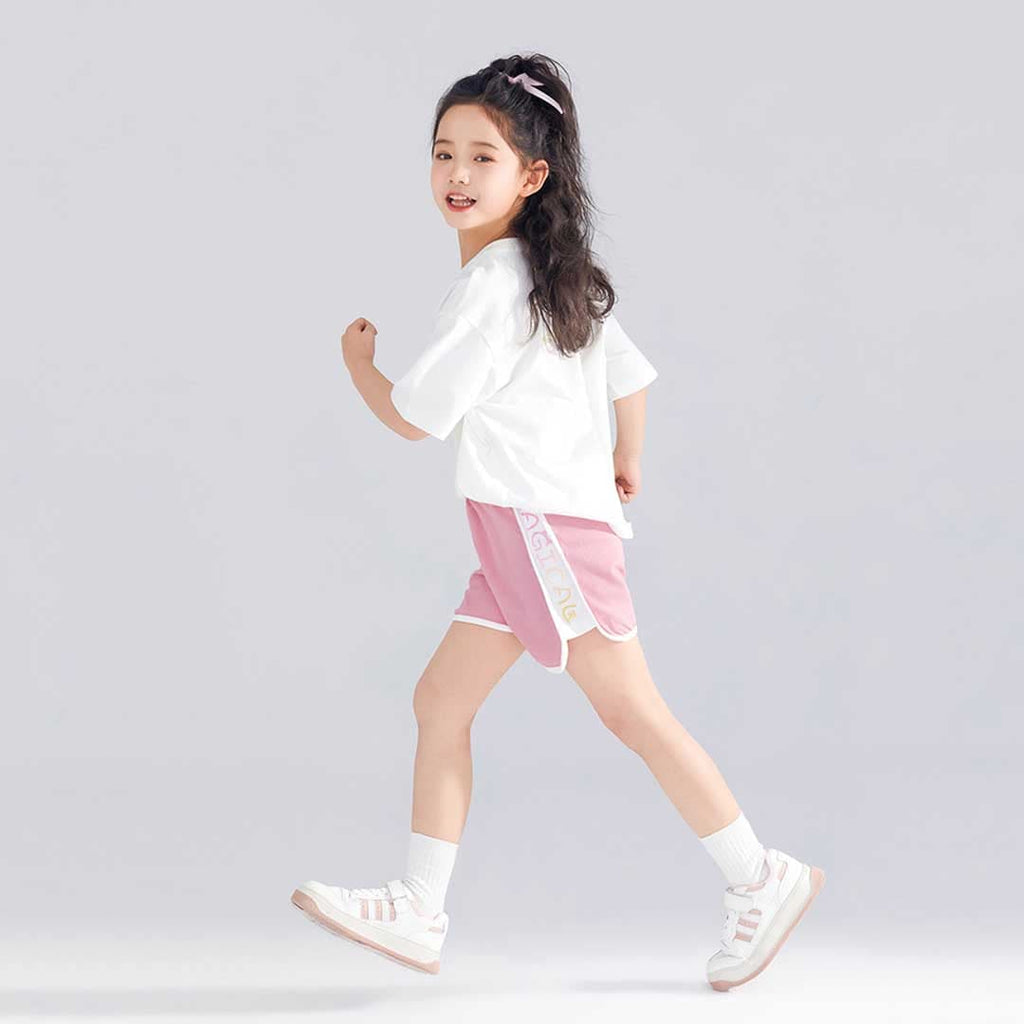 Girls Elasticated Knitted Shorts Shorts   