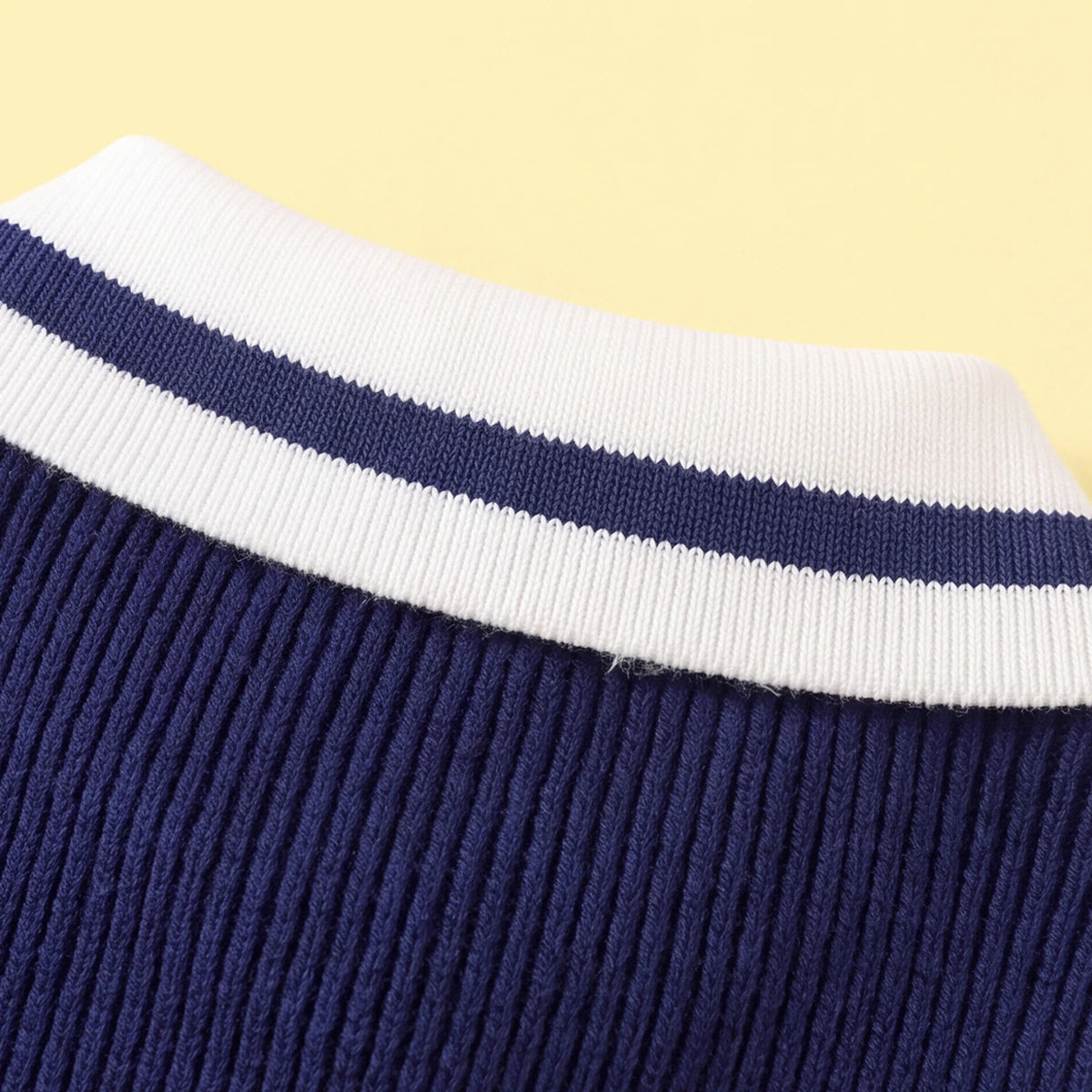 Boys Blue Self-Design Polo Sweater Sweaters & Cardigans