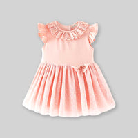 Girls Flared Neck Fit & Flare Dress Casual Dresses   
