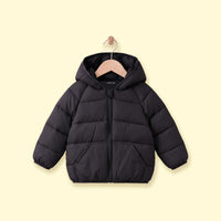 Boys Black Hooded Quilted Puffer Jacket Coats & Jackets Black 1-2 Y