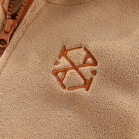 Boys Beige Fleece Hooded Zip-up Jacket Coats & Jackets