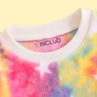 Girls Multicolour Tie & Dye Print Sweatshirt With Pants Sets 2 pc. Sets