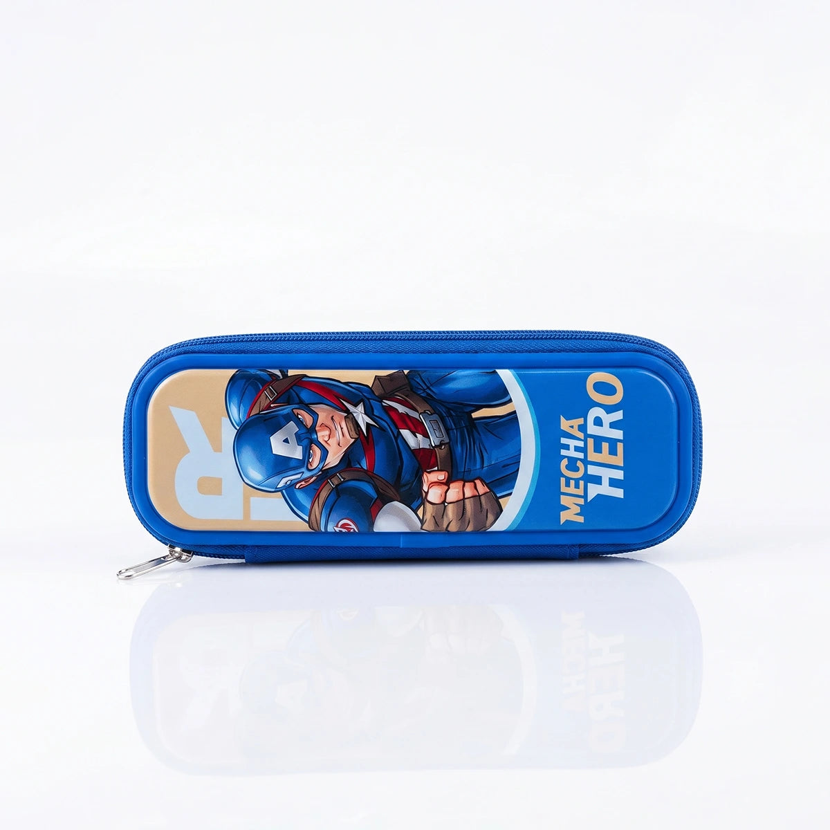 Captain America-Mecha Hero-Hard Shell Pencil Box Trending Accessories Blue Onesize