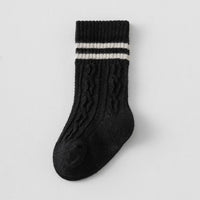Pack of 6 Boys Multicolour Cable Knit Calf Length Socks Socks
