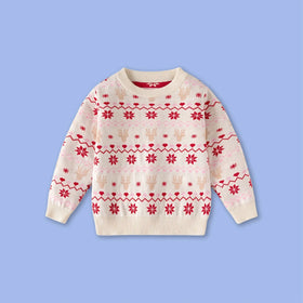 Girls Apricot Long Sleeve Jacquard Sweater Sweaters & Cardigans Apricot 2-3 Y