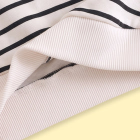 Boys White Striped Half Zip Long Sleeve Sweatshirt Sweatshirts & Hoodies