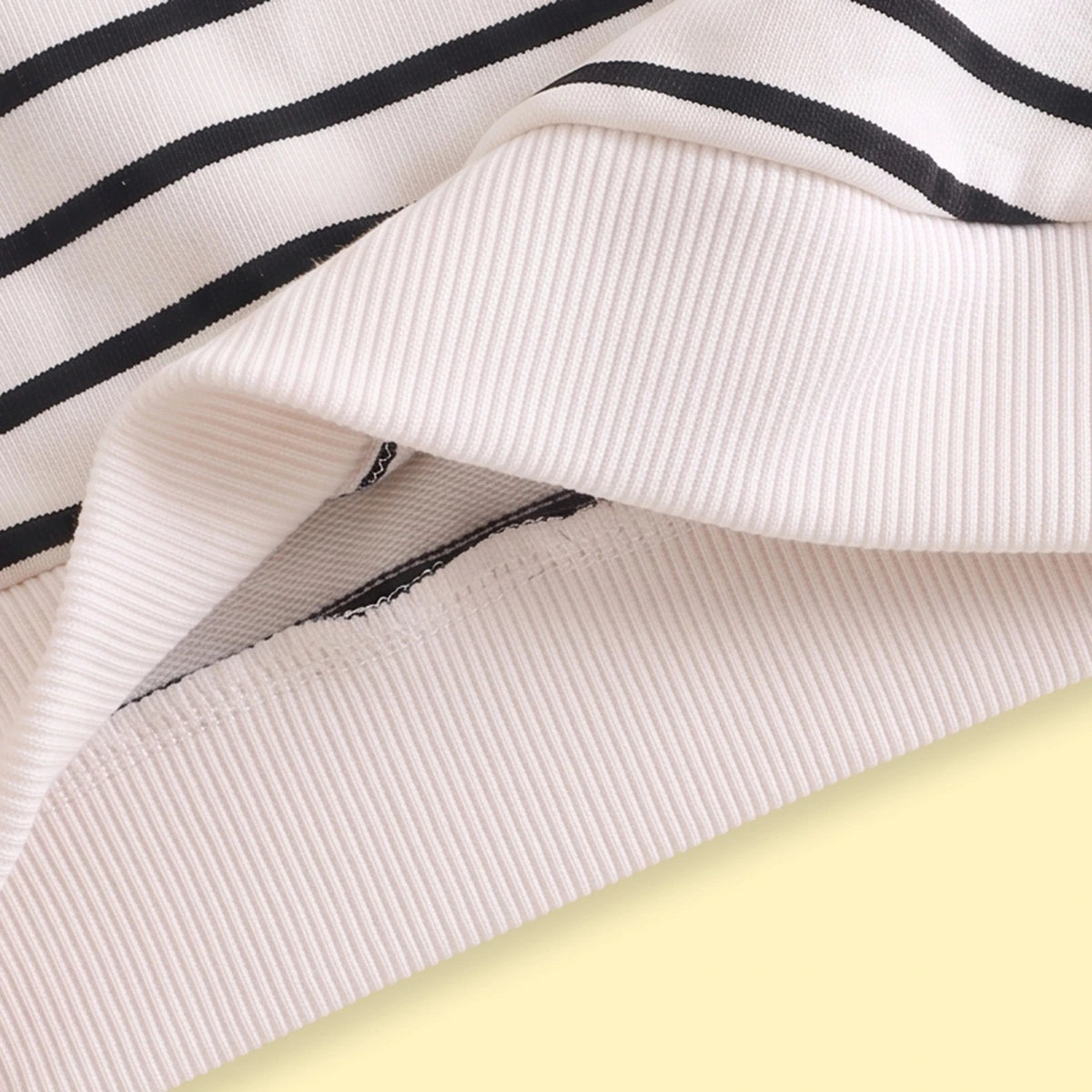 Boys White Striped Half Zip Long Sleeve Sweatshirt Sweatshirts & Hoodies