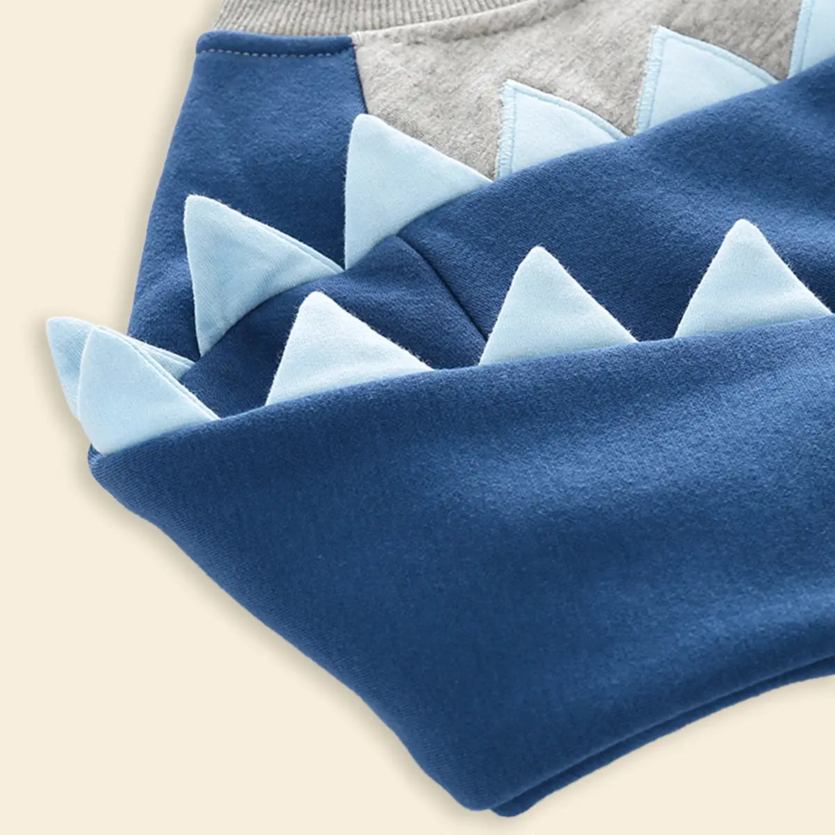 Boys Blue Dinosaur Colorblocked Sweatshirt Sweatshirts & Hoodies