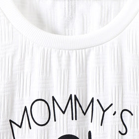 Boys White Typographic Print Shorts Sleeves T-Shirt With Shorts Set Sets