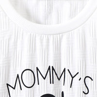 Boys White Typographic Print Shorts Sleeves T-Shirt With Shorts Set Sets
