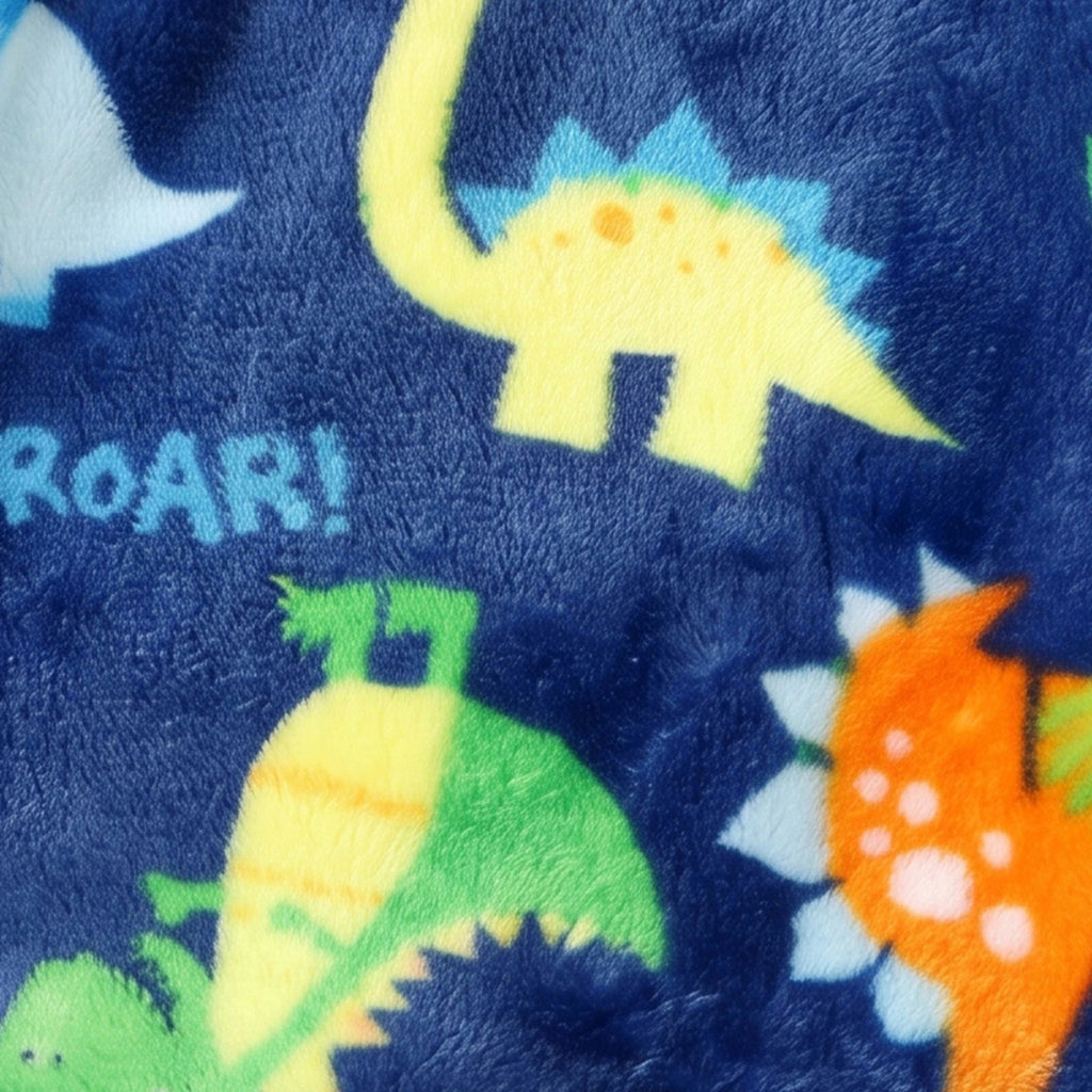 Boys Dark Blue Dinosaur Print Fleece Sweatshirt With Pants Sets 2 pc. Sets