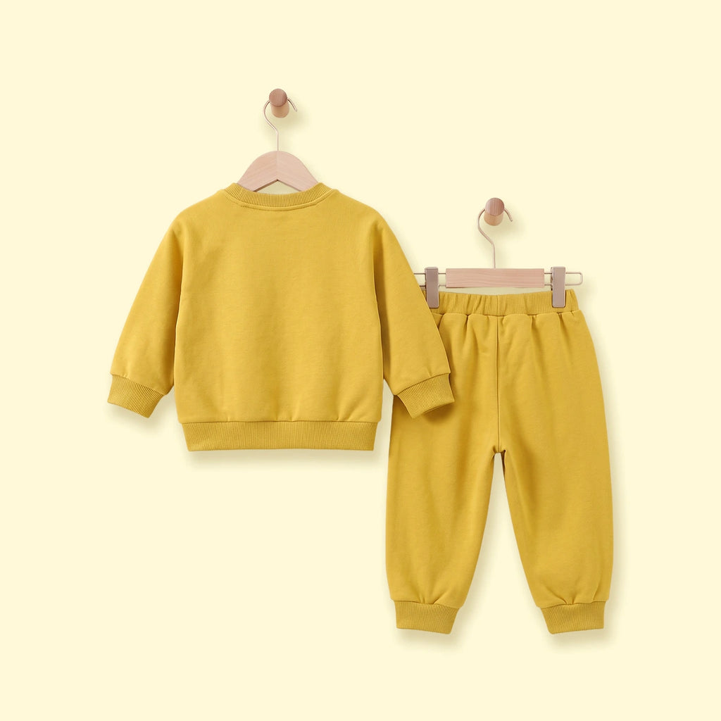 Girls Yellow Duck Applique Sweatshirt & Joggers Sets Sets