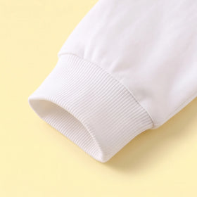 Boys Wite Embroidered Long Sleeve Polo T-Shirt Tshirts