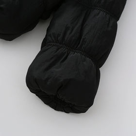 Girls Black Solid Puffer Winter Jacket Coats & Jackets