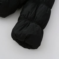 Girls Black Solid Puffer Winter Jacket Coats & Jackets