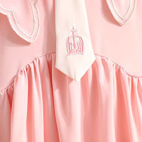 Girls Short Sleeve Scalloped Collar Dress Casual Dresses   