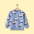 Boys Light Blue Graphic Round Neck Sweatshirt Sweatshirts & Hoodies Light Blue 1-2 Y