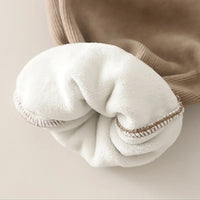 Boys Khaki Quilted Button-down Jacket With Hoodie & Jogger Sets Sets