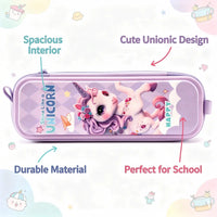 Kids Unicorn Hard Pencil Pouch with Zipper Trending Accessories