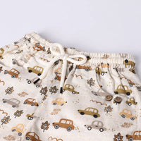 Boys Brown Tropical Print T-Shirt With Printed Shirt and Shorts Sets Sets