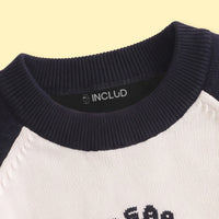 Boys Cream Bear Typographic Knitted Sweater Sweaters & Cardigans