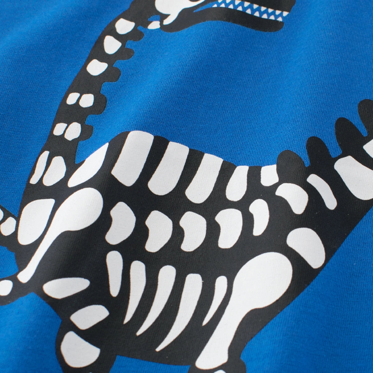 Boys Blue Dinosaur Cartoon Printed Short Sleeves T-Shirt Tshirts