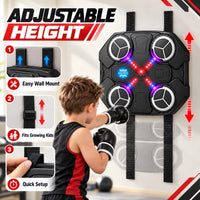 Kids Musical Boxing Training Set with Gloves, 3 Plus Years Trending Accessories