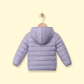 Girls Purple Hooded Quilted Puffer Jacket Coats & Jackets