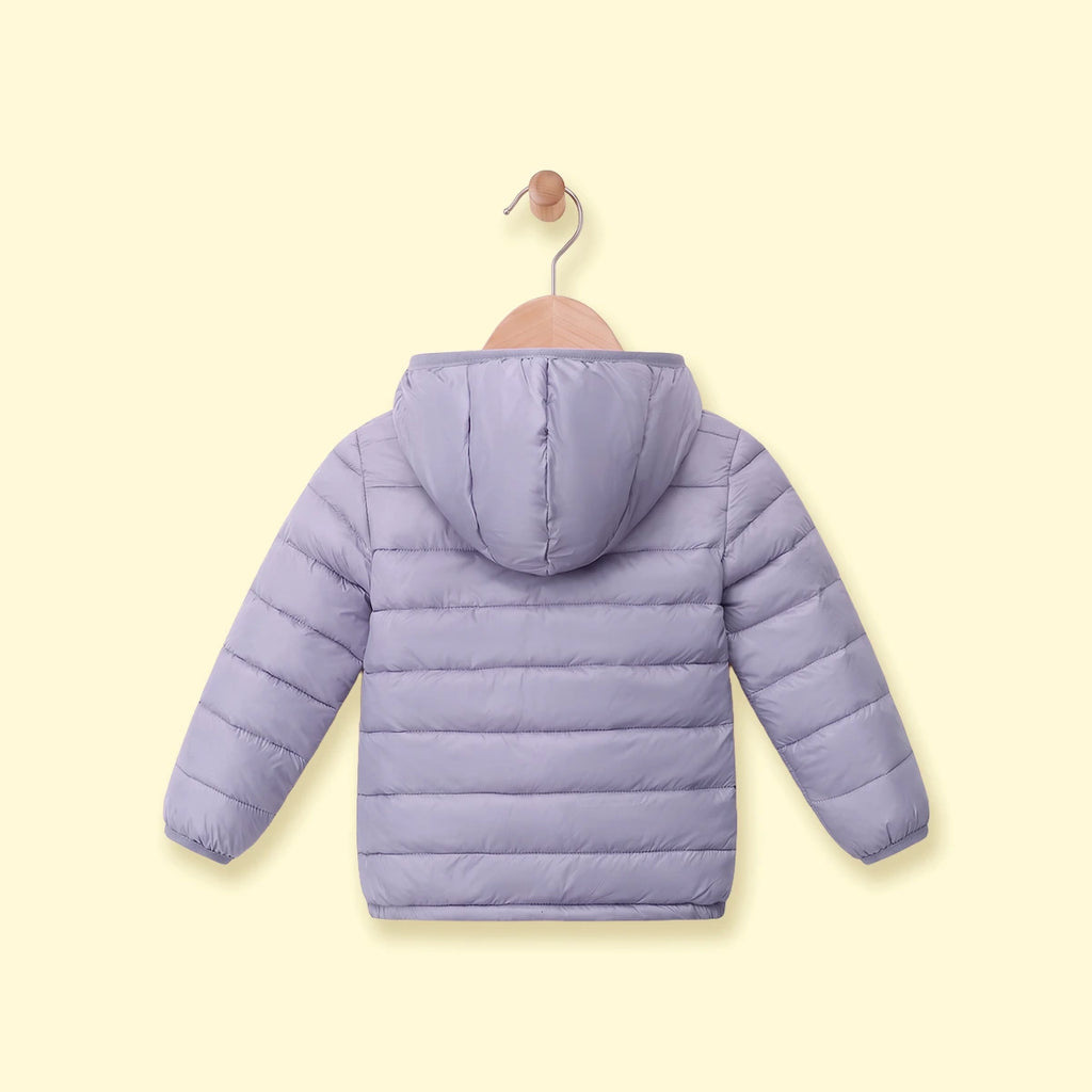 Girls Purple Hooded Quilted Puffer Jacket Coats & Jackets