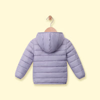 Girls Purple Hooded Quilted Puffer Jacket Coats & Jackets