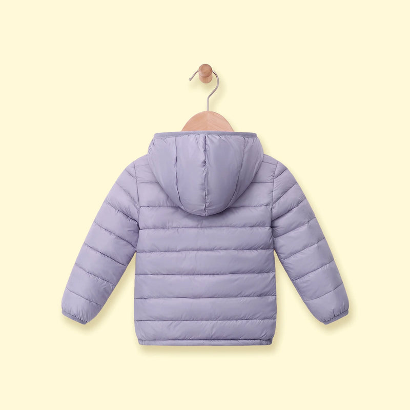 Girls Purple Hooded Quilted Puffer Jacket Coats & Jackets