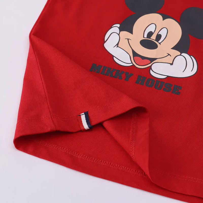 Boys Red Mickey Mouse Graphic T-shirt With Shorts Sets 2 pc. Sets