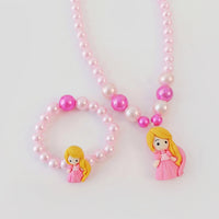 Pack Of 3 Girls Multicolour Princess Beaded Necklace & Bracelet Sets Necklace and Bracelet