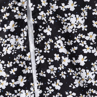 Girls Black Short Sleeve Floral Print Fit & Flare Dress Casual Dresses